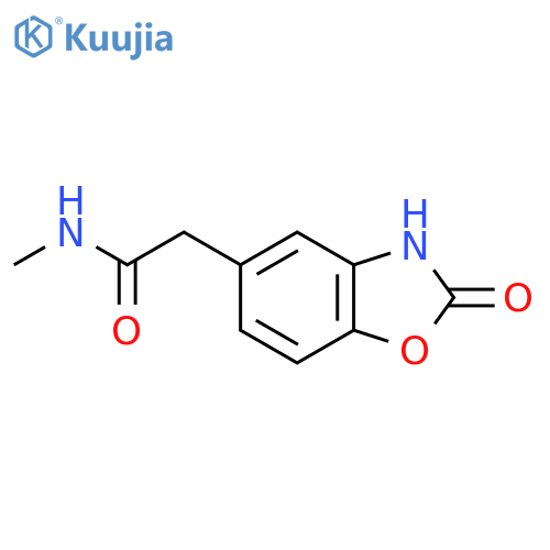 N-methyl-2-(2-oxo-2,3-dihydro-1,3-benzoxazol-5-yl)acetamide structure