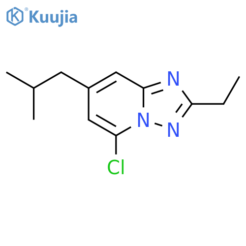 5-chloro-2-ethyl-7-(2-methylpropyl)-1,2,4triazolo1,5-apyridine structure