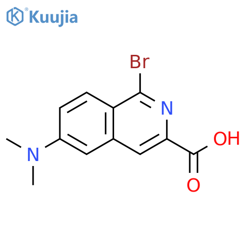3-Isoquinolinecarboxylic acid, 1-bromo-6-(dimethylamino)- structure