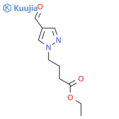 ethyl 4-(4-formyl-1H-pyrazol-1-yl)butanoate structure