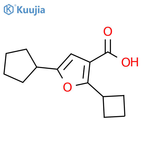 3-Furancarboxylic acid, 2-cyclobutyl-5-cyclopentyl- structure
