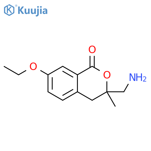 1H-2-Benzopyran-1-one, 3-(aminomethyl)-7-ethoxy-3,4-dihydro-3-methyl- structure