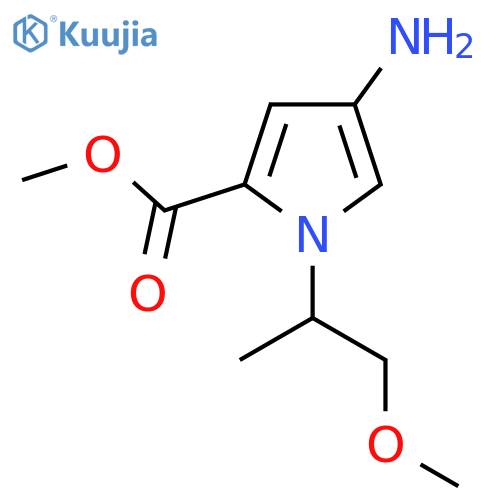 methyl 4-amino-1-(1-methoxypropan-2-yl)-1H-pyrrole-2-carboxylate structure