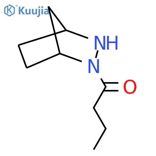 1-{2,3-diazabicyclo2.2.1heptan-2-yl}butan-1-one structure