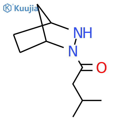 1-{2,3-diazabicyclo2.2.1heptan-2-yl}-3-methylbutan-1-one structure