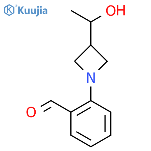 2-[3-(1-Hydroxyethyl)azetidin-1-yl]benzaldehyde structure