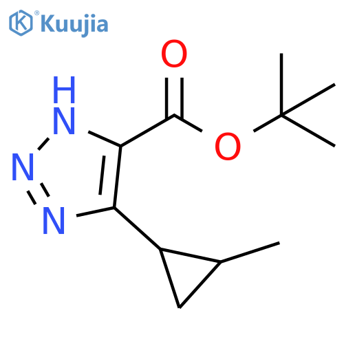 1H-1,2,3-Triazole-5-carboxylic acid, 4-(2-methylcyclopropyl)-, 1,1-dimethylethyl ester structure