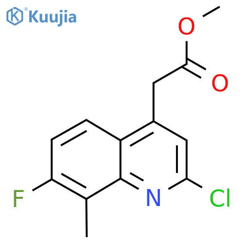 Methyl 2-(2-chloro-7-fluoro-8-methylquinolin-4-yl)acetate structure