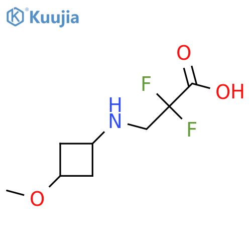 Propanoic acid, 2,2-difluoro-3-[(3-methoxycyclobutyl)amino]- structure