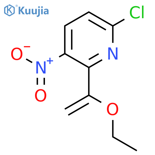 6-Chloro-2-(1-ethoxyethenyl)-3-nitropyridine structure