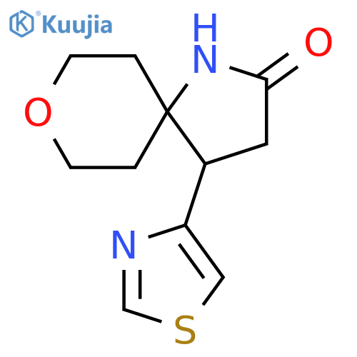8-Oxa-1-azaspiro[4.5]decan-2-one, 4-(4-thiazolyl)- structure