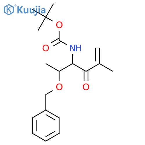 tert-butyl N-[2-(benzyloxy)-5-methyl-4-oxohex-5-en-3-yl]carbamate structure