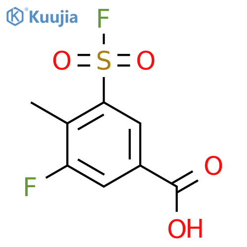 3-Fluoro-5-(fluorosulfonyl)-4-methylbenzoic acid structure