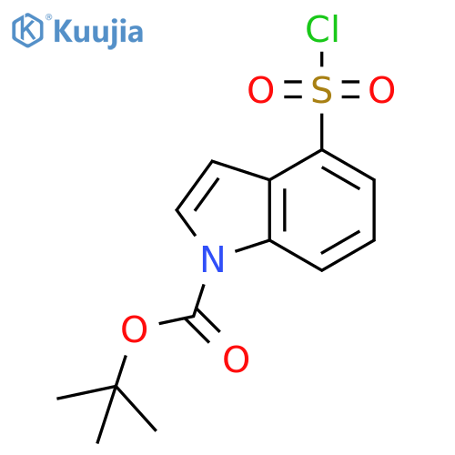 1H-Indole-1-carboxylic acid, 4-(chlorosulfonyl)-, 1,1-dimethylethyl ester structure