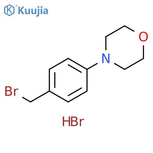 4-[4-(bromomethyl)phenyl]morpholine hydrobromide structure