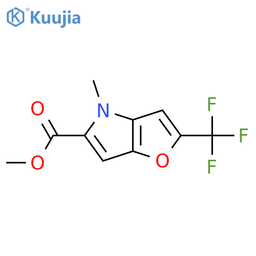Methyl 4-methyl-2-(trifluoromethyl)furo[3,2-b]pyrrole-5-carboxylate structure