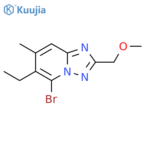 5-bromo-6-ethyl-2-(methoxymethyl)-7-methyl-1,2,4triazolo1,5-apyridine structure