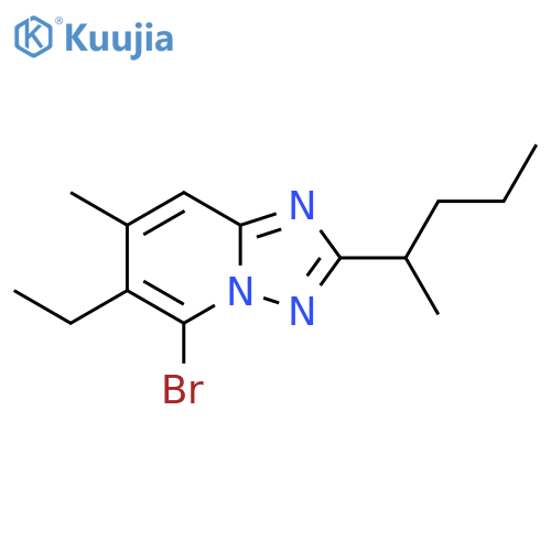 5-bromo-6-ethyl-7-methyl-2-(pentan-2-yl)-1,2,4triazolo1,5-apyridine structure