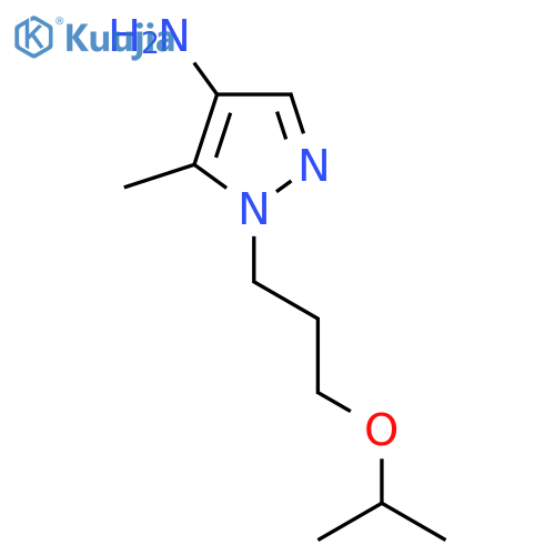 5-methyl-1-3-(propan-2-yloxy)propyl-1H-pyrazol-4-amine structure