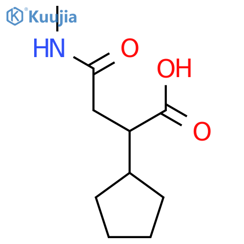 2-Cyclopentyl-3-(methylcarbamoyl)propanoic acid structure