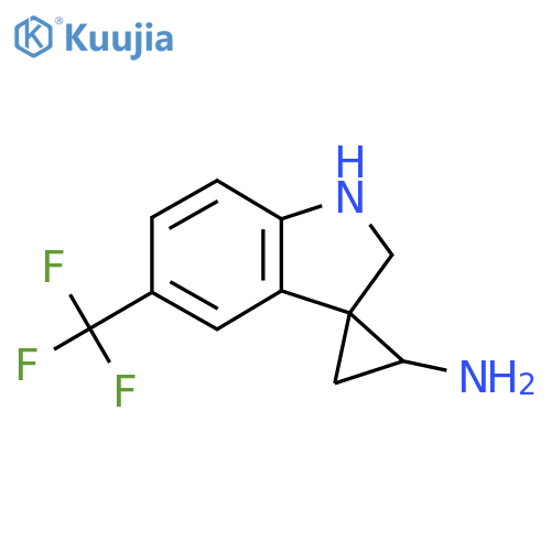 5'-(trifluoromethyl)-1',2'-dihydrospirocyclopropane-1,3'-indole-3-amine structure