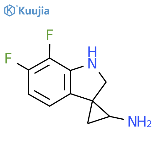 6',7'-difluoro-1',2'-dihydrospirocyclopropane-1,3'-indole-3-amine structure
