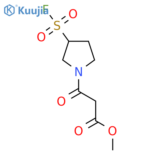 Methyl 3-[3-(fluorosulfonyl)pyrrolidin-1-yl]-3-oxopropanoate structure