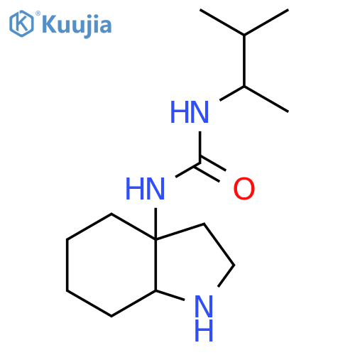 3-(3-methylbutan-2-yl)-1-(octahydro-1H-indol-3a-yl)urea structure