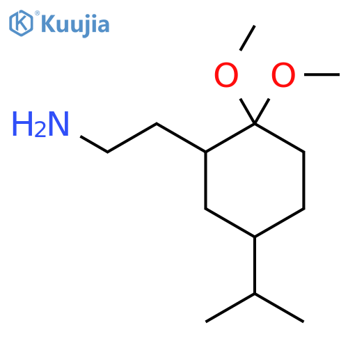 2-2,2-dimethoxy-5-(propan-2-yl)cyclohexylethan-1-amine structure