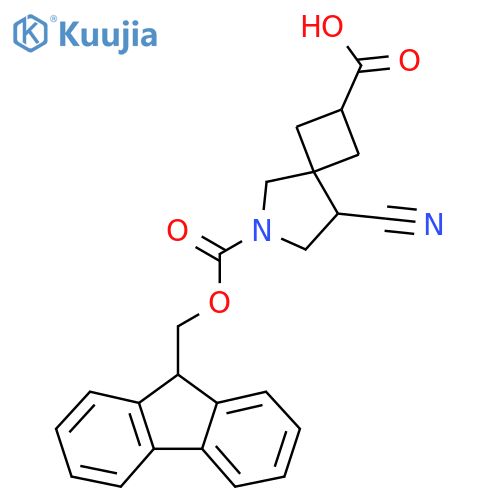 6-(((9H-Fluoren-9-yl)methoxy)carbonyl)-8-cyano-6-azaspiro[3.4]octane-2-carboxylic acid structure