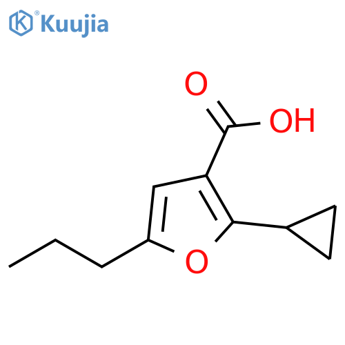 3-Furancarboxylic acid, 2-cyclopropyl-5-propyl- structure