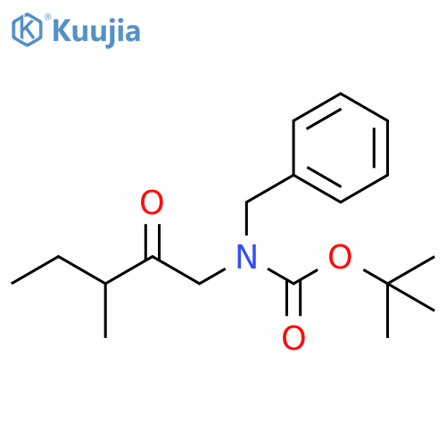 Carbamic acid, N-(3-methyl-2-oxopentyl)-N-(phenylmethyl)-, 1,1-dimethylethyl ester structure