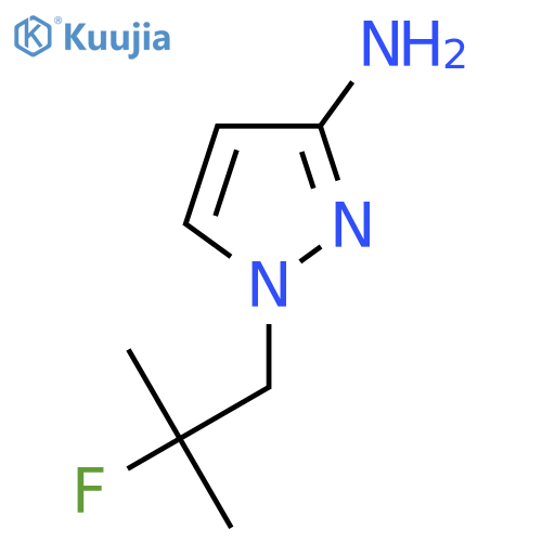 1-(2-Fluoro-2-methylpropyl)pyrazol-3-amine structure