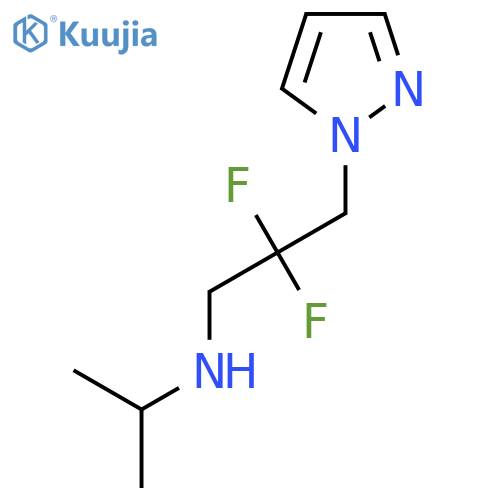 [2,2-difluoro-3-(1H-pyrazol-1-yl)propyl](propan-2-yl)amine structure