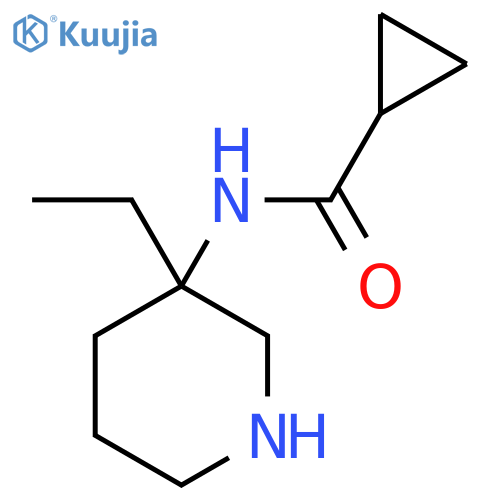 N-(3-ethylpiperidin-3-yl)cyclopropanecarboxamide structure