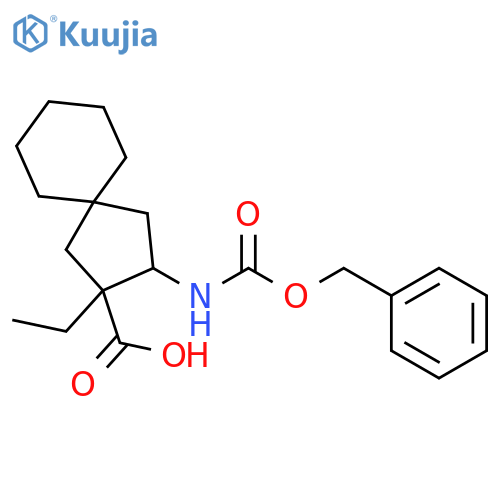 Spiro[4.5]decane-2-carboxylic acid, 2-ethyl-3-[[(phenylmethoxy)carbonyl]amino]- structure