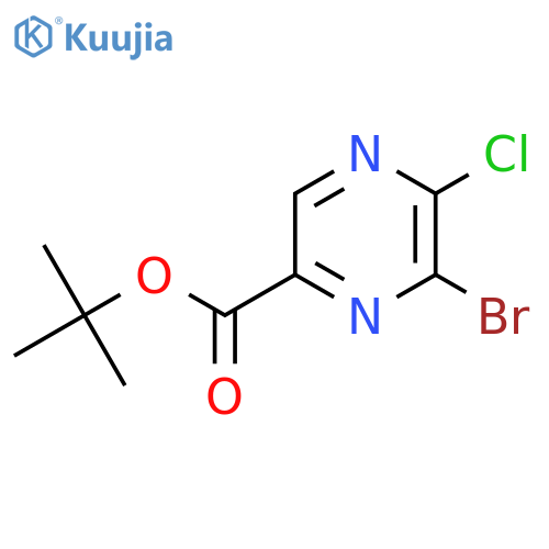 Tert-butyl 6-bromo-5-chloropyrazine-2-carboxylate structure
