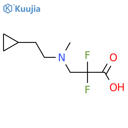 Propanoic acid, 3-[(2-cyclopropylethyl)methylamino]-2,2-difluoro- structure