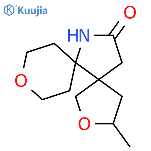 3-Methyl-2,9-dioxa-12-azadispiro[4.0.5^{6}.3^{5}]tetradecan-13-one structure