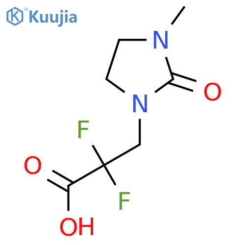 1-Imidazolidinepropanoic acid, α,α-difluoro-3-methyl-2-oxo- structure