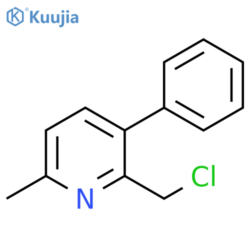 Pyridine, 2-(chloromethyl)-6-methyl-3-phenyl- structure