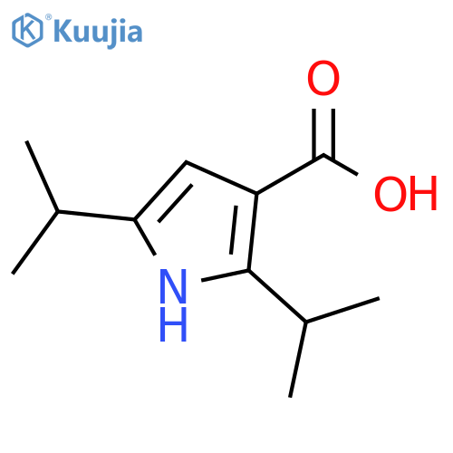 2,5-bis(propan-2-yl)-1H-pyrrole-3-carboxylic acid structure