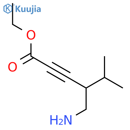 Ethyl 4-(aminomethyl)-5-methylhex-2-ynoate structure