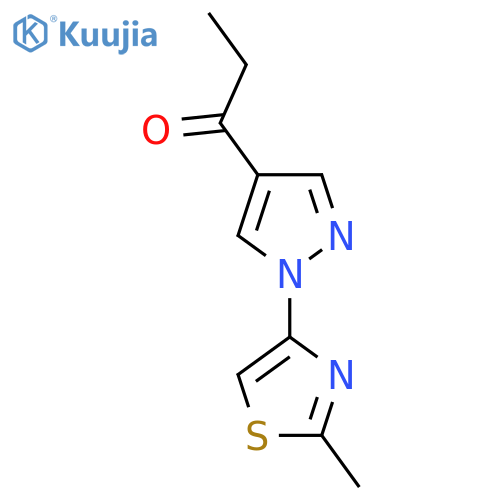 1-1-(2-methyl-1,3-thiazol-4-yl)-1H-pyrazol-4-ylpropan-1-one structure