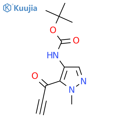 tert-butyl N-[1-methyl-5-(prop-2-ynoyl)-1H-pyrazol-4-yl]carbamate structure