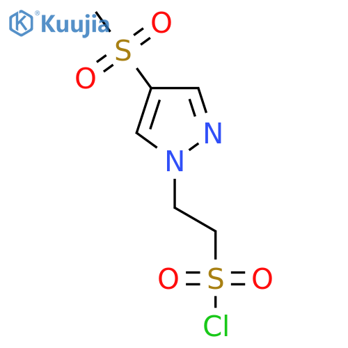 2-(4-methanesulfonyl-1H-pyrazol-1-yl)ethane-1-sulfonyl chloride structure