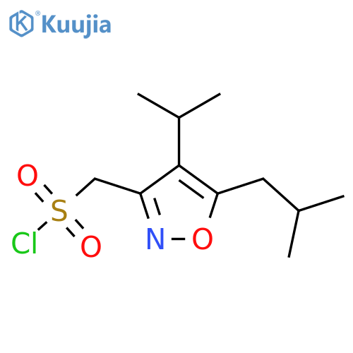 5-(2-methylpropyl)-4-(propan-2-yl)-1,2-oxazol-3-ylmethanesulfonyl chloride structure
