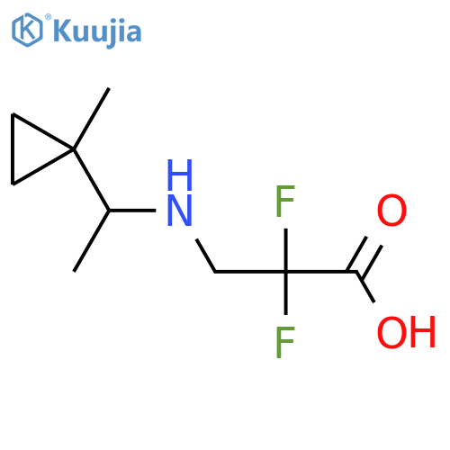 Propanoic acid, 2,2-difluoro-3-[[1-(1-methylcyclopropyl)ethyl]amino]- structure
