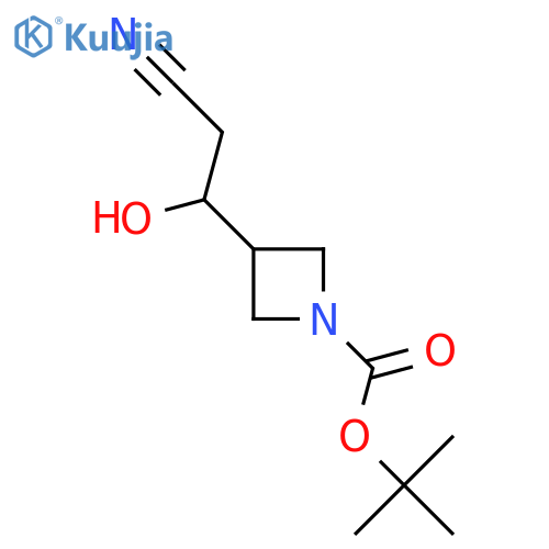 Tert-butyl 3-(2-cyano-1-hydroxyethyl)azetidine-1-carboxylate structure
