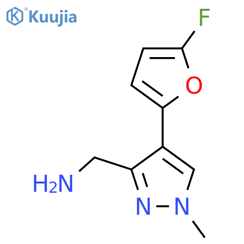 [4-(5-fluorofuran-2-yl)-1-methyl-1H-pyrazol-3-yl]methanamine structure